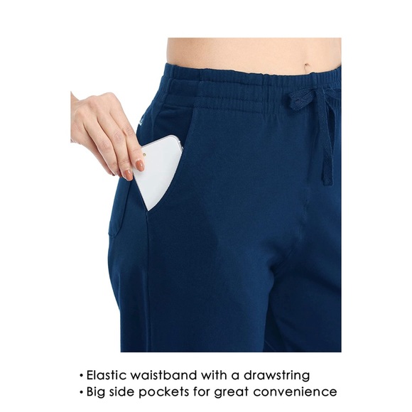 Willit Women's Shorts 10" Bermuda Cotton Long Shorts NWT - Navy - NWT Small - Picture 4 of 8